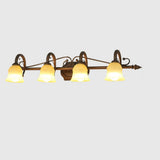 Vintage Style 2/3/4-Light Bell Vanity Lamp With White Glass Sconce For Bathroom 4 /