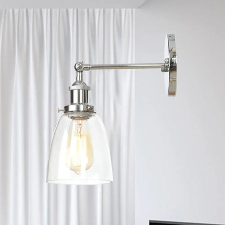 Vintage Style Bronze/Brass/Copper Sconce Light With Clear Glass Shade - Ideal For Living Room