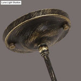Vintage Style Bronze/Gold Finish Semi Flush Mount Ceiling Light With Cylindrical Shade – Ideal