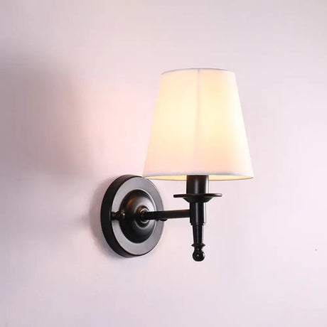 Vintage Style Bucket Shade Wall Mounted Lamp For Corridors 1 / White