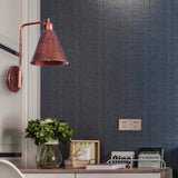 Vintage Style Conical Wall Sconce: Black/Rust Iron Lamp With Angle Arm For Farmhouse Décor Rust