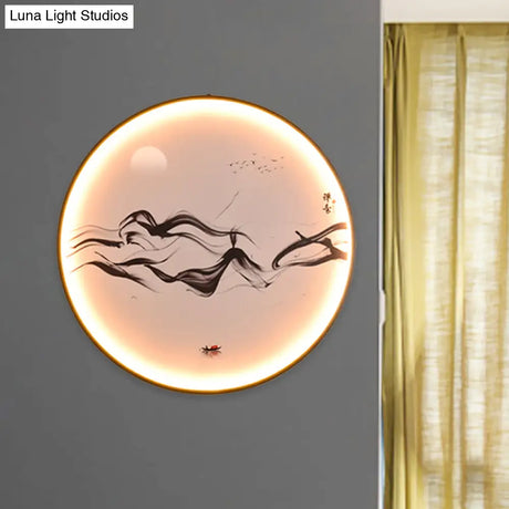 Vintage Zen/Hills Aluminum Wall Sconce With Led Lighting For Restaurants