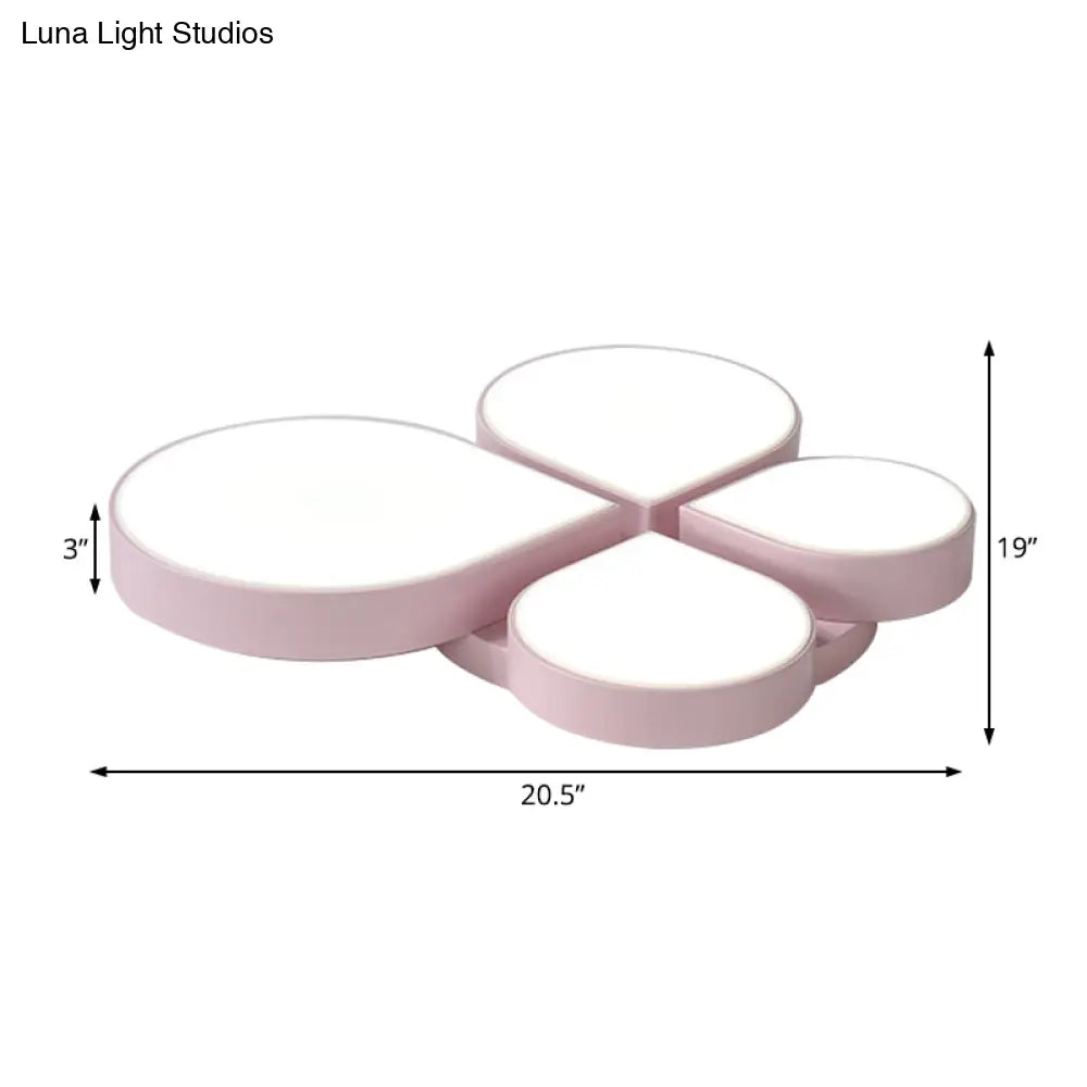 Waterdrop Acrylic Ceiling Light With Warm/White - Nordic Style For Bedrooms In White/Pink/Blue