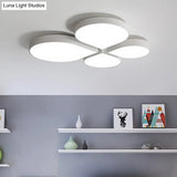 Waterdrop Acrylic Ceiling Light With Warm/White - Nordic Style For Bedrooms In White/Pink/Blue