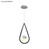 Waterdrop Acrylic Hanging Lamp: 1/2/3 Lights | Black/White Warm/White Light Dining Room Pendant