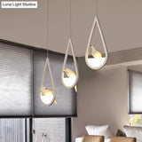 Waterdrop Acrylic Hanging Lamp: 1/2/3 Lights | Black/White Warm/White Light Dining Room Pendant