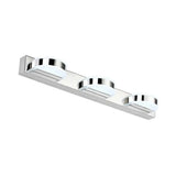 Waterproof Led Vanity Mirror Light With Acrylic Lampshade - Chrome Sconce Lamp In Warm/White 3 /