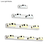 Waterproof Led Vanity Mirror Light With Acrylic Lampshade - Chrome Sconce Lamp In Warm/White