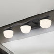 Wave Design Black Acrylic 3-Head Vanity Lamp For Contemporary Bedroom Wall Lighting