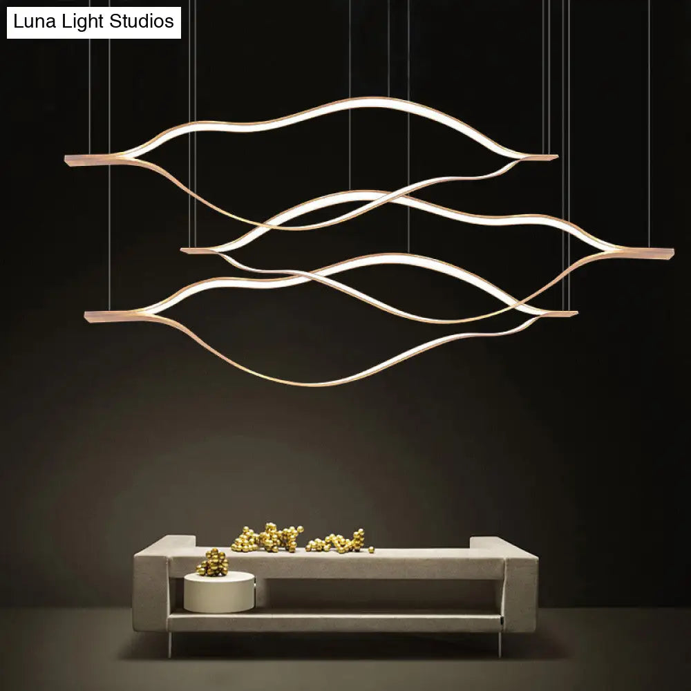 Waving Chandelier Pendant Light For Modern Living Room Décor