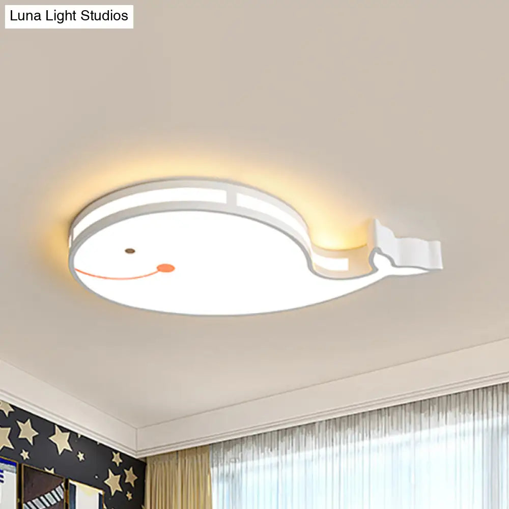 Whale Baby Cartoon Led Flush Mount Ceiling Light For Bedroom’ This Revised Title Maintains The