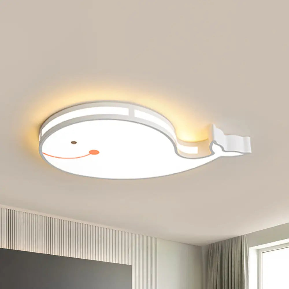 Whale Baby Cartoon Led Flush Mount Ceiling Light For Bedroom’ This Revised Title Maintains The