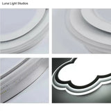 White Acrylic Cloud Ceiling Flush Mount Light With Simple Teen Style