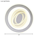 White Acrylic Led Ceiling Lamp For Living Room & Bedroom