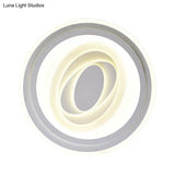 White Acrylic Led Ceiling Lamp For Living Room & Bedroom