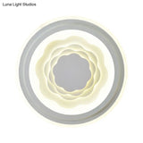 White Acrylic Led Ceiling Lamp For Living Room & Bedroom
