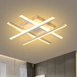 White Acrylic Led Living Room Ceiling Mount Light With Minimalistic Design