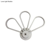 White Acrylic Led Modernist Wall Sconce Lamp With Clover Shape For Bedroom Mount Lighting