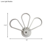 White Acrylic Led Modernist Wall Sconce Lamp With Clover Shape For Bedroom Mount Lighting