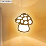 White Acrylic Sconce Light: Slim Panel Wall Light For Kindergarten Baby Bedroom