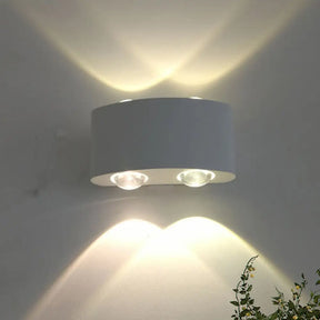 White Aluminum Led Wall-Mount Bedside Sconce For Bedroom With White/Warm Light /