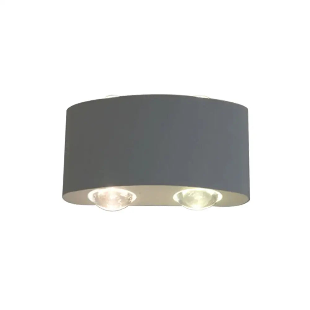 White Aluminum Led Wall-Mount Bedside Sconce For Bedroom With White/Warm Light