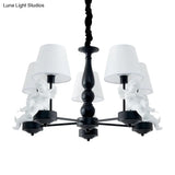 White Angel Ceiling Lamp: Simple Fabric Pendant Light For Living Room