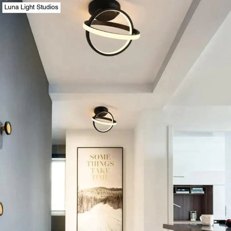 White/Black Color Ceiling Light Modern Led Corridor Lamp For Living Room Round Square Lighting Home