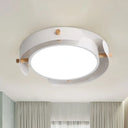 White/Brown Nordic Style Ceiling Lamp With Diffuser - 16’/19.5’ Diameter White / 16’