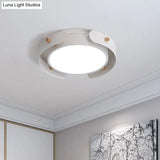 White/Brown Nordic Style Ceiling Lamp With Diffuser - 16’/19.5’ Diameter