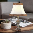White Conical Crystal Night Lamp With Lodge Style Single Bulb - Elegant Bedroom Table Light Accent