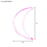 White Crescent Usb Wall Nightstand Lamp: Modern Led Lighting For Girls Room