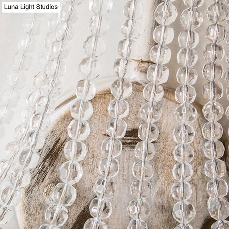 White Crystal Wall Mount Retro Light With Metallic Candlestick - Elegant And Timeless
