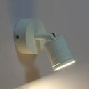 White Cylinder Led Wall Sconce Lamp For Bedside - Simple Style Metal Light Fixture In Warm/White /