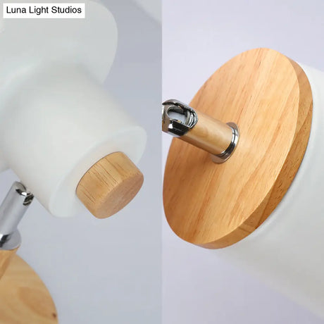 White Domed Wall Light: Angle Adjustable Metal Nordic Style Lamp - Ideal For Office Showrooms