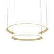 White Double Ring Chandelier With Led Hanging Ceiling Light - Simple Style Warm/White / Warm