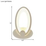 White Egg-Shaped Led Wall Sconce For Bedside Simple Acrylic Style