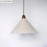 White Fabric Shade Restaurant Pendant Hanging Lamp