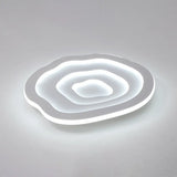 White Flower Led Flush Mount Ceiling Light With Minimalist Acrylic Design
