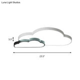 White Flush Mount Sky View Ceiling Lamp For Child Bedroom