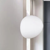 White Glass Oval Ceiling Pendant Light - 6’’/9’’/12.5’’ Wide - Simple Style - 1 Light Hanging Lamp Kit White / 6’’