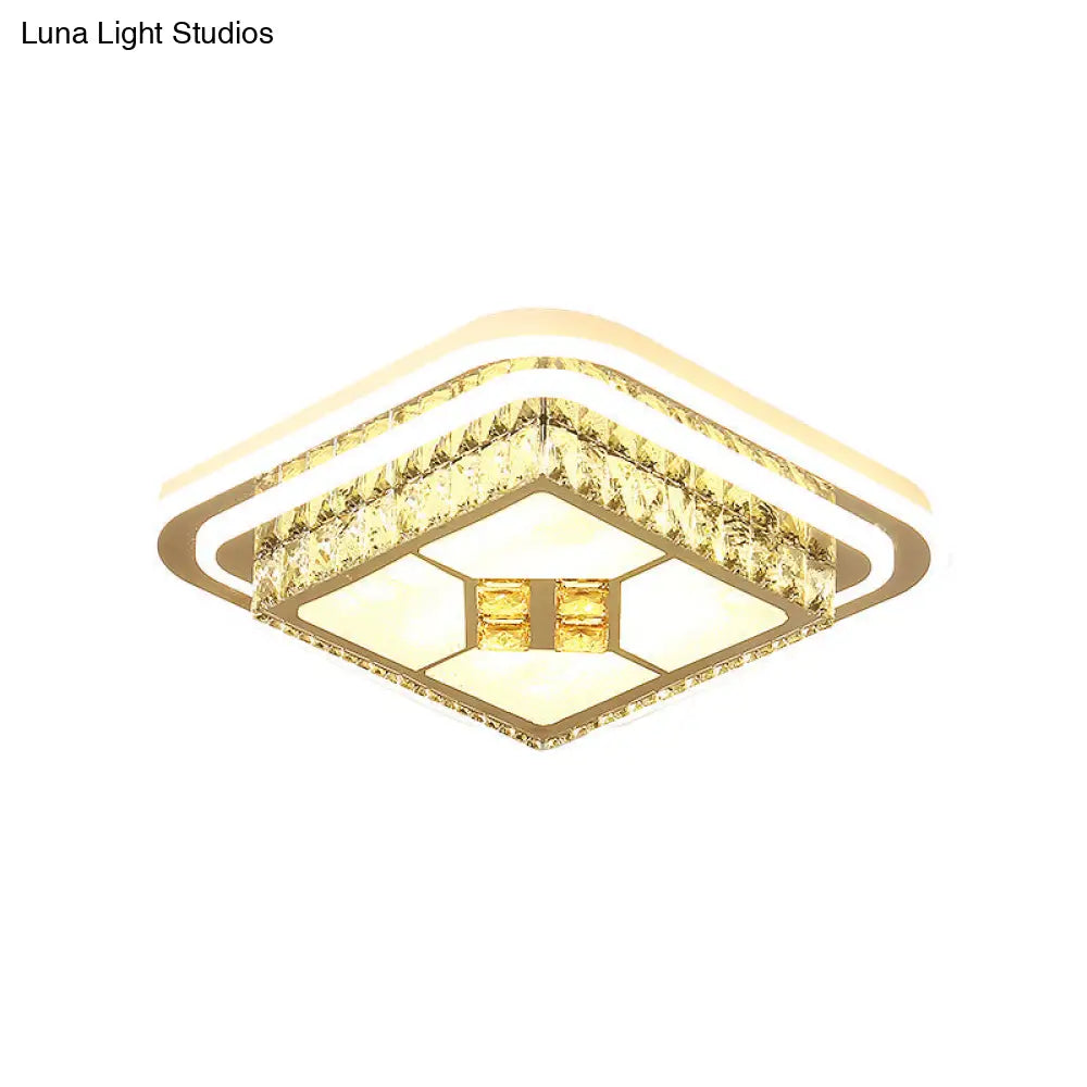 White Led Wide Ceiling Mount Flush Light Fixture - 14’/19.5’/23.5’ Width