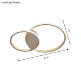 White Light Circular Flush Mount Led Ceiling Fixture (14’/19’/21.5’) For Hallways And Corridors