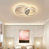 White Light Circular Flush Mount Led Ceiling Fixture (14’/19’/21.5’) For Hallways And