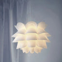 White Lotus Hanging Ceiling Lamp - Modern Acrylic Pendant Light (15’/18’/20.5’ Wide) / 15’