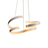 White Minimalist Aluminum Led Chandelier Pendant Light For Dining Table - Warm/White