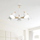 White Nordic Ceiling Pendant Wood Chandelier For Stylish Living Room Décor 5 /