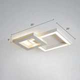 White Nordic Led Ceiling Light Fixture For Modern Living Rooms / 25’ Remote Control Stepless Dimming