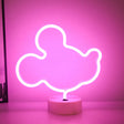 White Plastic Animal Night Light For Kids Bedroom - Battery Led Nightstand Lighting Solution / B