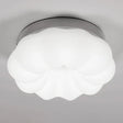 White Plastic Cloud Flush Mount Ceiling Light: Kids Led Fixture / 12’